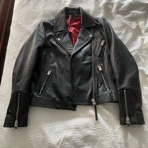 Top shop faux leather jacket, black size 10